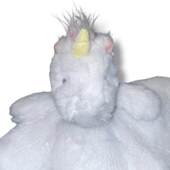 Cloud Island 14" Unicorn Lovey Security Blanket Plush Baby Satin Pink Soother - Picture 3 of 13